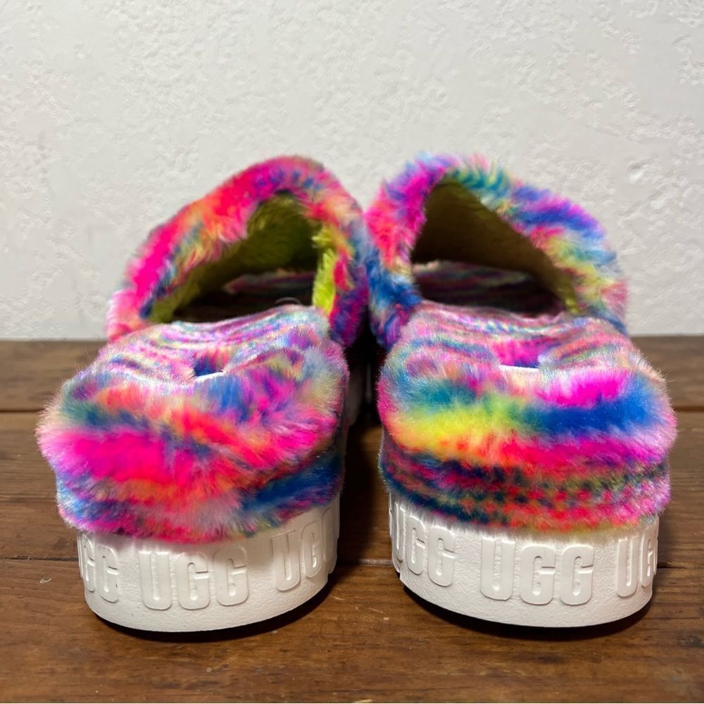 Ugg Fluffita Pixelate Flatform Slide Slippers Multi Color Womens 7 8 9 - Picture 4 of 11